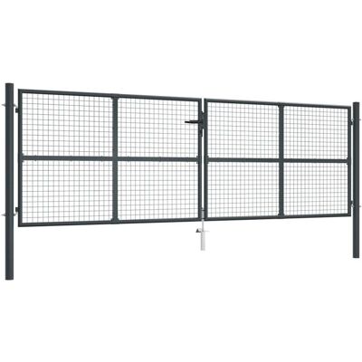 Puerta de Malla de Jardín VidaXL Acero Galvanizado Gris - Valla Exterior Puerta de Malla de Jardín VidaXL Acero Galvanizado Gris - Valla Exterior