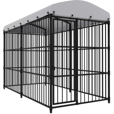 vidaXL Recinto per cani da esterno con tetto 300x150x210cm - Recinto per cani vidaXL Recinto per cani da esterno con tetto 300x150x210cm - Recinto per cani