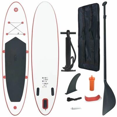 vidaXL Oppustelig SUP Board Sæt - 390cm Rød & Hvid - Stand Up Paddle Board vidaXL Oppustelig SUP Board Sæt - 390cm Rød & Hvid - Stand Up Paddle Board