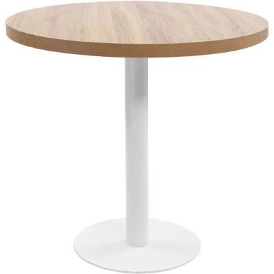 vidaXL Bistro Tisch Hellbraun 80 cm MDF vidaXL Bistro Tisch Hellbraun 80 cm MDF