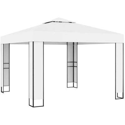 vidaXL Biały Podwójny Dach Ogrodowy Pergola - Gazebo vidaXL Biały Podwójny Dach Ogrodowy Pergola - Gazebo