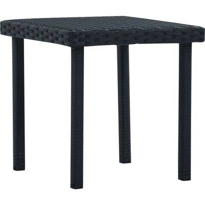 vidaXL Garten Teetisch 40x40x40 cm Poly Rattan - schwarz vidaXL Garten Teetisch 40x40x40 cm Poly Rattan - schwarz