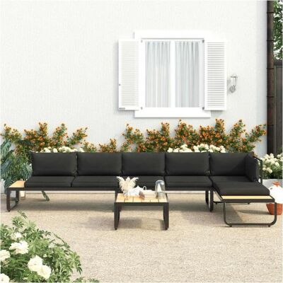 vidaXL Gartensofa-Set - 4-teiliges Ecksofa mit Kissen vidaXL Gartensofa-Set - 4-teiliges Ecksofa mit Kissen