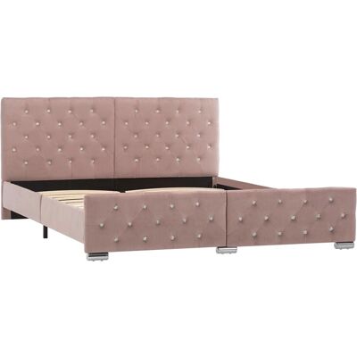 vidaXL Rosa Samtbettrahmen - Bett vidaXL Rosa Samtbettrahmen - Bett