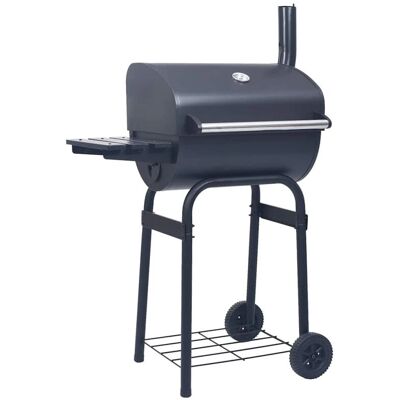 vidaXL Barbecue à Charbon Fumoir avec Étagère Inférieure Noire (46649) vidaXL Barbecue à Charbon Fumoir avec Étagère Inférieure Noire (46649)