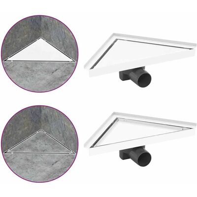vidaXL Stalowy odpływ prysznicowy z pokrywą 2-w-1 - 25x25 cm vidaXL Stalowy odpływ prysznicowy z pokrywą 2-w-1 - 25x25 cm