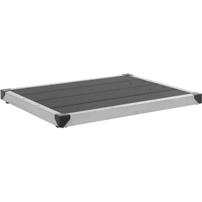 vidaXL Außendusche WPC Edelstahl 80x62 cm Grau - Außendusche vidaXL Außendusche WPC Edelstahl 80x62 cm Grau - Außendusche