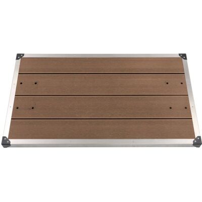 vidaXL Außenduschewanne WPC Edelstahl 110x62 cm Braun - Außenduschewanne vidaXL Außenduschewanne WPC Edelstahl 110x62 cm Braun - Außenduschewanne