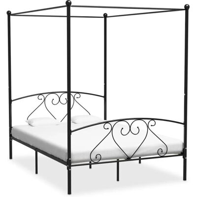 vidaXL Bettrahmen Schwarz Metall 140x200cm - Bettgestell vidaXL Bettrahmen Schwarz Metall 140x200cm - Bettgestell