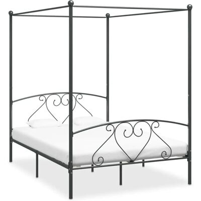 vidaXL 284443 Cornice del Letto - Letto a Baldacchino in Metallo Classico - Cornice del Letto vidaXL 284443 Cornice del Letto - Letto a Baldacchino in Metallo Classico - Cornice del Letto