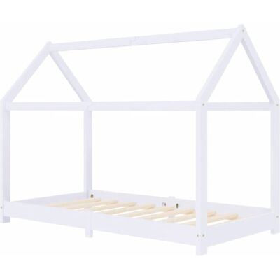 vidaXL Kinderbed Wit Massief Dennenhout 80x160cm - Kinderbed vidaXL Kinderbed Wit Massief Dennenhout 80x160cm - Kinderbed
