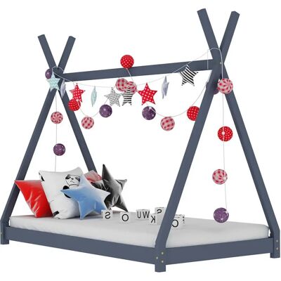 vidaXL Kinderbett Grau Kiefer 80x160cm - Kids Bed vidaXL Kinderbett Grau Kiefer 80x160cm - Kids Bed