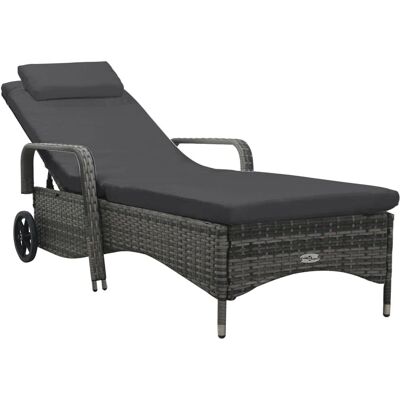 vidaXL Aurinkotuoli pyörillä poly rattan - Ulkoalue vidaXL Aurinkotuoli pyörillä poly rattan - Ulkoalue