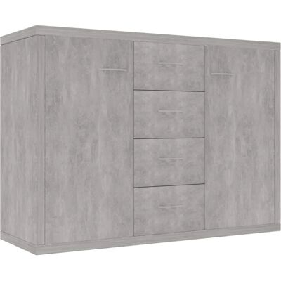 Sideboard de vidaXL Gris Cemento 88x30x65 cm Madera Ingenierizada - Organizador Hogar Sideboard de vidaXL Gris Cemento 88x30x65 cm Madera Ingenierizada - Organizador Hogar
