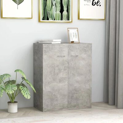Credenza in legno ingegnerizzato grigio vidaXL - Mobile di stoccaggio per interno Credenza in legno ingegnerizzato grigio vidaXL - Mobile di stoccaggio per interno