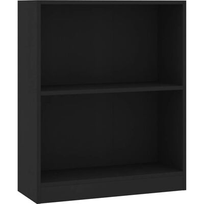 vidaXL Estantería negra - 60x24x76 cm - Material de madera vidaXL Estantería negra - 60x24x76 cm - Material de madera