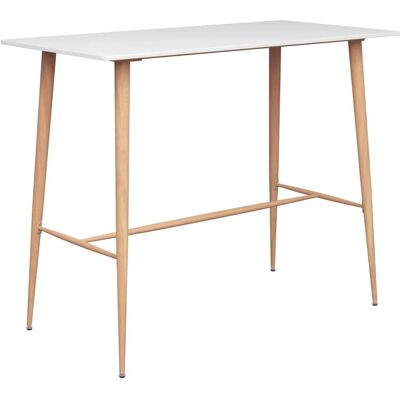 vidaXL Witte Bar Tafel 120x60x105 cm - Bar Table vidaXL Witte Bar Tafel 120x60x105 cm - Bar Table