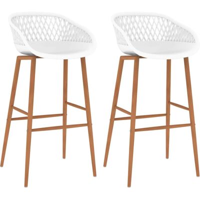 vidaXL 248153 Weiß Barhocker - Barhocker vidaXL 248153 Weiß Barhocker - Barhocker