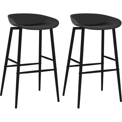 vidaXL 248155 Schwarzer Barhocker - Bar Stool vidaXL 248155 Schwarzer Barhocker - Bar Stool