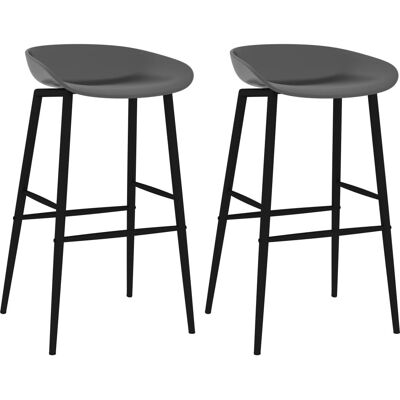 Sillas de Barra 2 Piezas Gris - Bar Chairs Sillas de Barra 2 Piezas Gris - Bar Chairs