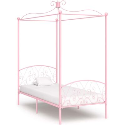 vidaXL 284487 Pinkes Metall Himmelbett - Bettgestell vidaXL 284487 Pinkes Metall Himmelbett - Bettgestell