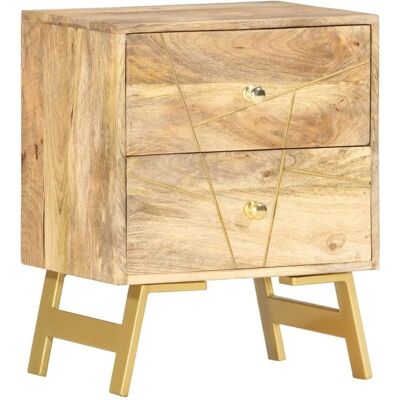 vidaXL Mango Nachttisch - 40x30x50 cm Massivholz vidaXL Mango Nachttisch - 40x30x50 cm Massivholz