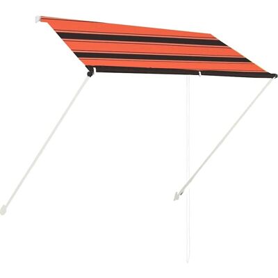 VIDAXL Markise Retractable - 200x150 cm - Orange und Braun VIDAXL Markise Retractable - 200x150 cm - Orange und Braun