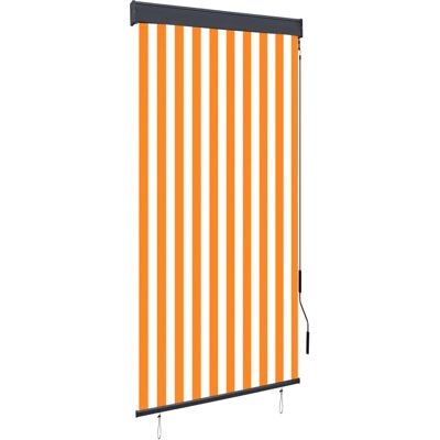 vidaXL 100x250cm Ulkokäyttöön tarkoitettu valkoinen ja oranssi rullaverho - Rullaverho vidaXL 100x250cm Ulkokäyttöön tarkoitettu valkoinen ja oranssi rullaverho - Rullaverho