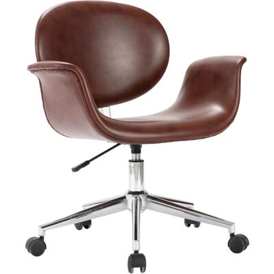 vidaXL Bürostuhl - Ergonomischer 360 Drehstuhl Kunstleder Braun vidaXL Bürostuhl - Ergonomischer 360 Drehstuhl Kunstleder Braun