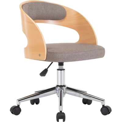 vidaXL Draaibare taupe eettafelstoel - Eetkamerstoel vidaXL Draaibare taupe eettafelstoel - Eetkamerstoel