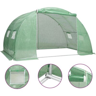 vidaXL Gewächshaus 8 m² - 2x4x2 m - Langlebig PE-Maschgewebe vidaXL Gewächshaus 8 m² - 2x4x2 m - Langlebig PE-Maschgewebe