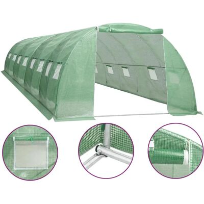 Serre vidaXL 8x4x2m Solide pour Plantes Extérieur Serre vidaXL 8x4x2m Solide pour Plantes Extérieur