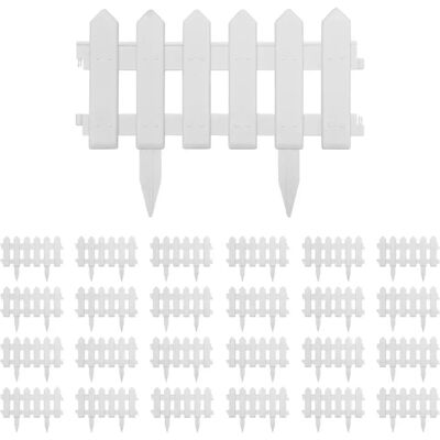vidaXL 25x Rasenkante Weiß 10m - Gartenbegrenzung vidaXL 25x Rasenkante Weiß 10m - Gartenbegrenzung