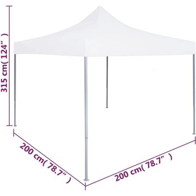 vidaXL Blanc 2x2m Tente de Fête Pliable - Tente de Fête vidaXL Blanc 2x2m Tente de Fête Pliable - Tente de Fête