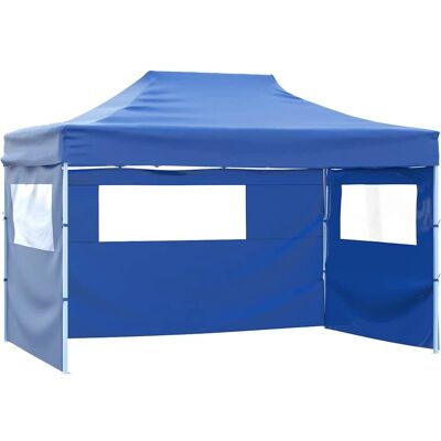 vidaXL Professionelles Faltzelt 3×4m Stahlblau - Party Zelt vidaXL Professionelles Faltzelt 3×4m Stahlblau - Party Zelt