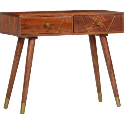 vidaXL Solide Akazienholz Konsole - 90cm - Rustikale Anzeigetisch vidaXL Solide Akazienholz Konsole - 90cm - Rustikale Anzeigetisch