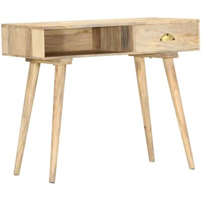 vidaXL Massief Mango Houten Console Tafel 90cm Binnenentree Hal Bureau - Koffie/Side/End Tafel vidaXL Massief Mango Houten Console Tafel 90cm Binnenentree Hal Bureau - Koffie/Side/End Tafel