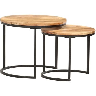 vidaXL 286186 Akazien-Nesting-Tische - Kaffee- und Beistelltische vidaXL 286186 Akazien-Nesting-Tische - Kaffee- und Beistelltische