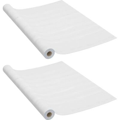 vidaXL 2x Films auto-adhésifs pour portes Bois blanc PVC - Film de porte vidaXL 2x Films auto-adhésifs pour portes Bois blanc PVC - Film de porte