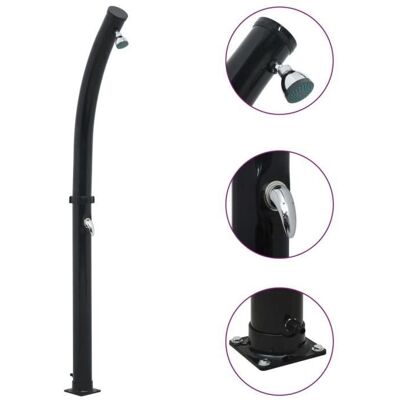 vidaXL Zonne-energie douche zwart 214 cm 20 L - Zonne-energie douche vidaXL Zonne-energie douche zwart 214 cm 20 L - Zonne-energie douche