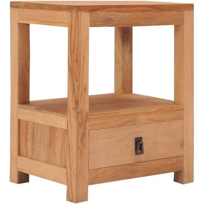 vidaXL Mesita de noche de teca maciza - 40x30x50cm - Estilo rústico vidaXL Mesita de noche de teca maciza - 40x30x50cm - Estilo rústico