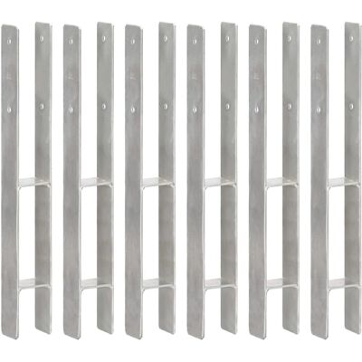 vidaXL Havegjerdeankre 6 stk Sølv 7x6x60 cm Galvaniseret Stål - Havegjerdeankre vidaXL Havegjerdeankre 6 stk Sølv 7x6x60 cm Galvaniseret Stål - Havegjerdeankre