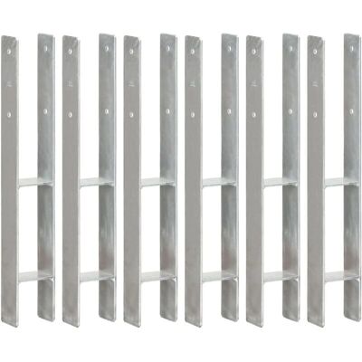 vidaXL Zaunhaken 6 Stück Silber 8x6x60 cm Verzinkter Stahl - Zaunhaken vidaXL Zaunhaken 6 Stück Silber 8x6x60 cm Verzinkter Stahl - Zaunhaken