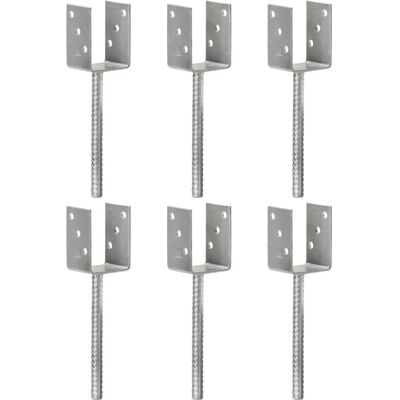 vidaXL Støtte til Søjle - Galvaniseret Stål - 7×6×30 cm - Gitteranker vidaXL Støtte til Søjle - Galvaniseret Stål - 7×6×30 cm - Gitteranker