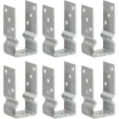 vidaXL Stolpeholder - 7×6×15 cm - galvaniseret stål - Stolpeholder vidaXL Stolpeholder - 7×6×15 cm - galvaniseret stål - Stolpeholder