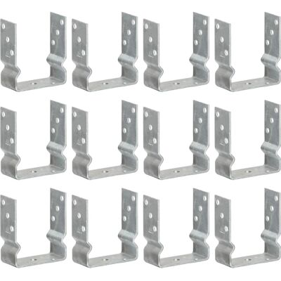 vidaXL Havehegnsankre 12 stk Sølv 12x6x15 cm Galvaniseret stål - Havehegnsankre vidaXL Havehegnsankre 12 stk Sølv 12x6x15 cm Galvaniseret stål - Havehegnsankre