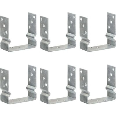 vidaXL Havegitterankre 6 stk Sølv 14x6x15 cm Galvaniseret stål - Havegitterankre vidaXL Havegitterankre 6 stk Sølv 14x6x15 cm Galvaniseret stål - Havegitterankre