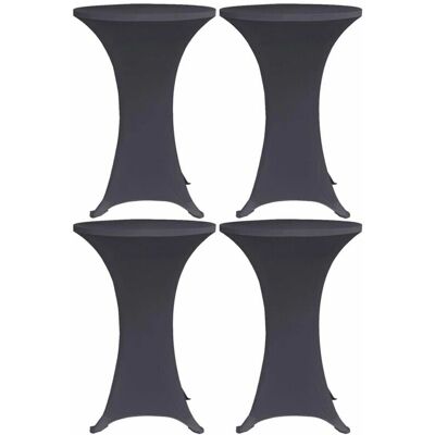 vidaXL 60 cm Anthrazit Elastischer Tischüberzug - 4 Stück vidaXL 60 cm Anthrazit Elastischer Tischüberzug - 4 Stück