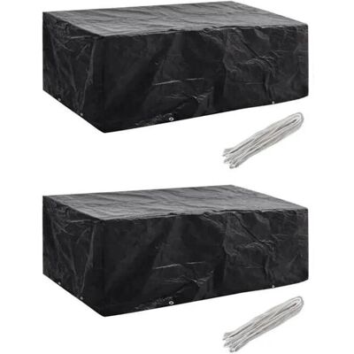 vidaXL Gartenmöbelabdeckung - 200x160x70 cm, Schwarz, 8 Ösen vidaXL Gartenmöbelabdeckung - 200x160x70 cm, Schwarz, 8 Ösen