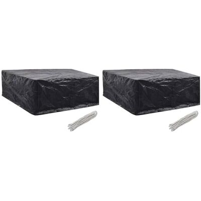vidaXL Garden Furniture Covers 2 pcs 260x260x90 cm Black vidaXL Garden Furniture Covers 2 pcs 260x260x90 cm Black